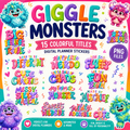 Giggle Monsters Digital Scrapbook Titles & Word Art