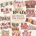 Between the Pages Digital Titles & Word Art | Book Lover Scrapbook PNGs | 15 Designs