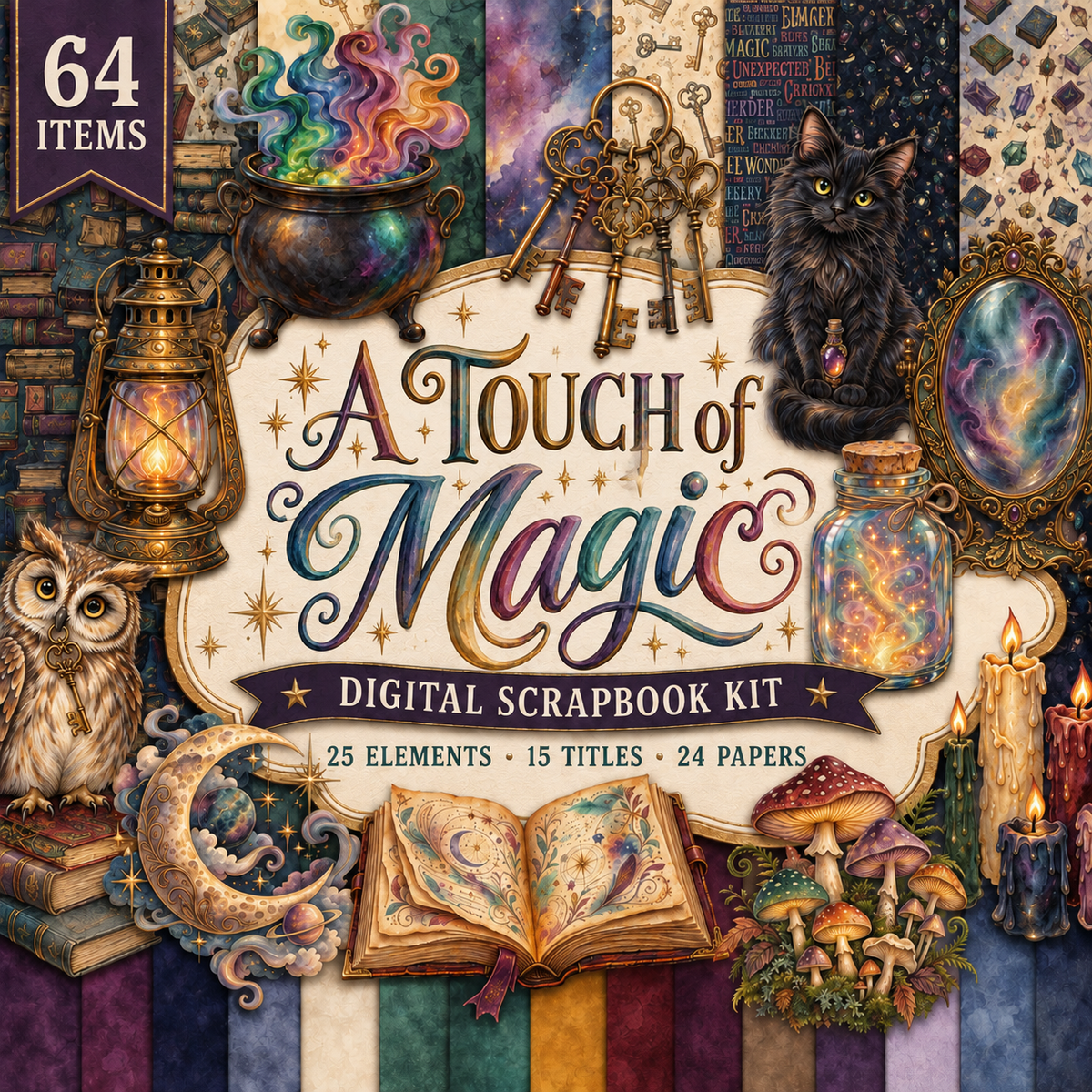 A Touch of Magic Digital Scrapbook Kit