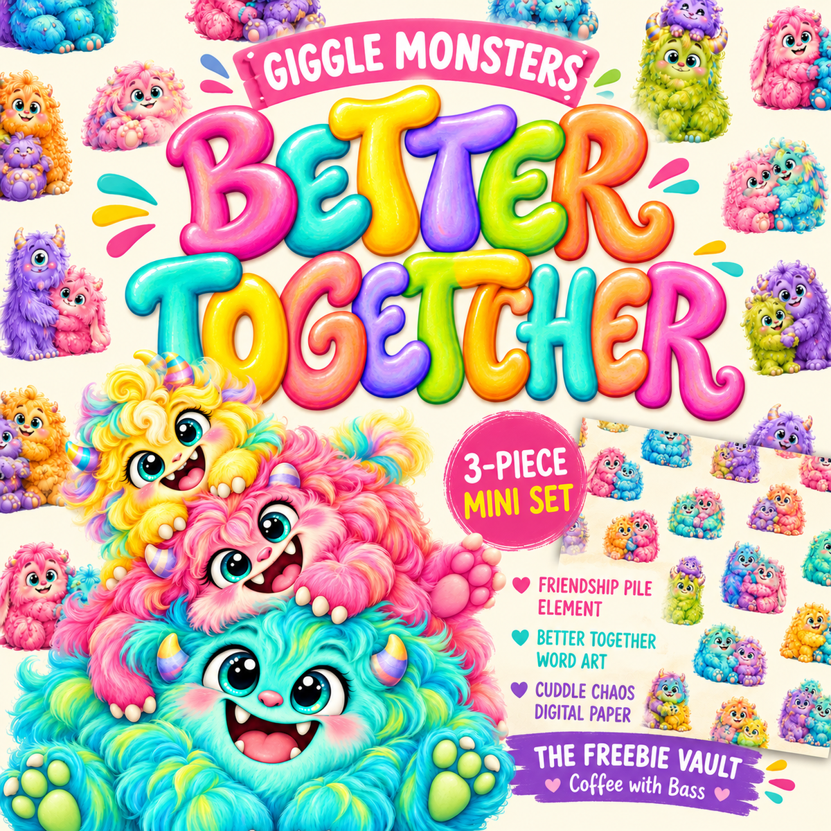 Giggle Monsters Mini Set | Digital Scrapbooking