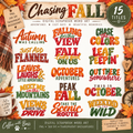 Chasing Fall Titles | 15 Autumn Scrapbook Word Art PNGs