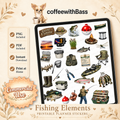 Gone Fishing Digital Scrapbook Elements