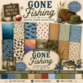 Gone Fishing Digital Scrapbook Papers