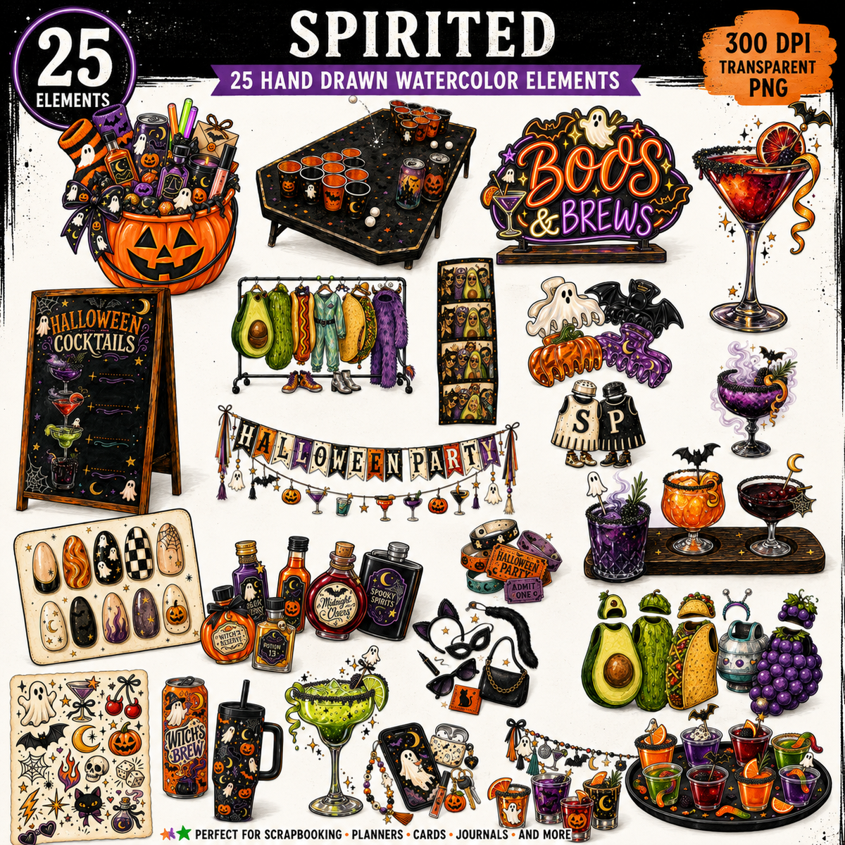 Spirited Digital Scrapbook Elements