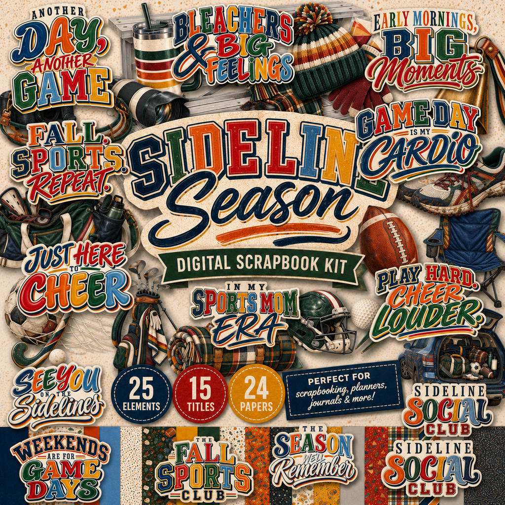 Sideline Season Digital Scrapbook Kit