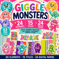 Giggle Monsters Digital Scrapbook Kit