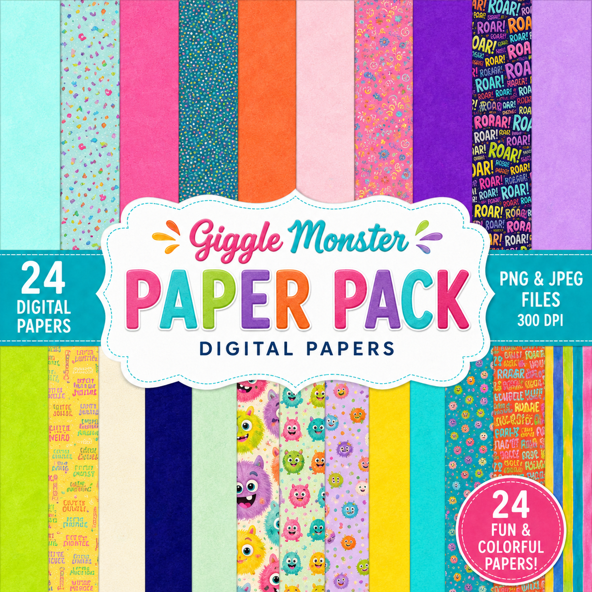 Giggle Monsters Digital Scrapbook Kit