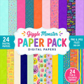 Giggle Monsters Digital Scrapbook Papers