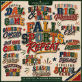 Sideline Season Digital Titles & Word Art | Sports Scrapbook PNGs | 15 Designs