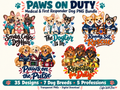 Paws on Duty – Medical & First Responder Dog PNG Bundle | 35 Designs