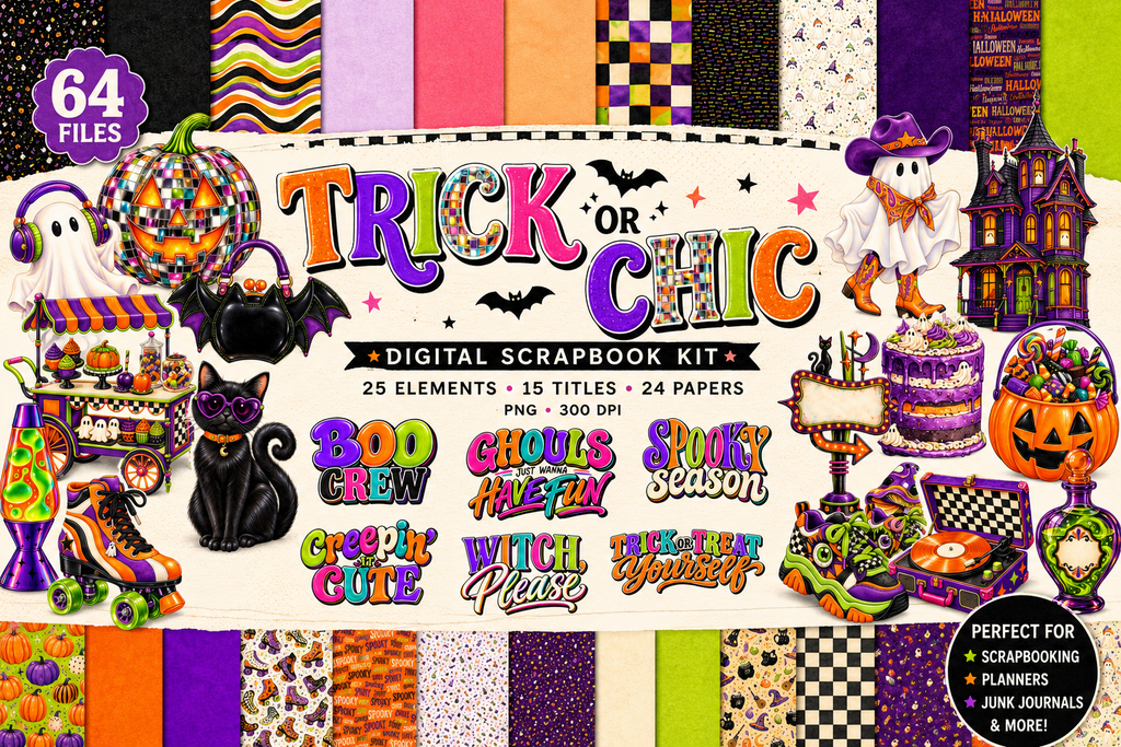 Trick or Chic Digital Scrapbook Kit