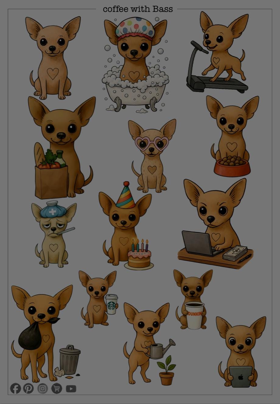 Chihuahua Planner Stickers | Commercial Use