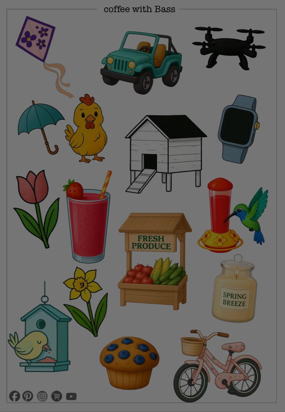 May/Spring Planner Stickers | Commercial Use