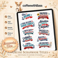 Cruise Scrapbook Titles PNG | Vacation Memory Planner Stickers (Digital Download) | Commercial Use