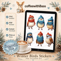Winter birds /Digital Stickers/Planner Stickers/Commercial Use