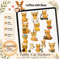 Tabby Cat Planner Stickers | Commercial Use