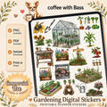 Garden/Planting Digital Stickers/Spring/Greenhouse/Flowers/Planner Stickers/Commercial Use