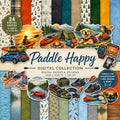 Paddle Happy Digital Scrapbook Kit | Kayaking, Camping Papers, Stickers (Digital Download)