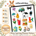 May/Spring Planner Stickers | Commercial Use