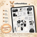Picture Perfect Elements | Photography Planner Stickers | Camera Clipart PNG PDF | Scrapbook Elements | Commercial Use