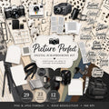 Picture Perfect Bundle | Photography Scrapbook Kit | 29 Elements 22 Papers 12 Titles | PNG JPG PDF | Commercial Use