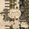 Jimothy the Raccoon Scrapbook Bundle | PNG Clipart, 12x12 Digital Papers & Word Art | Printable Junk Journal Kit | Commercial Use