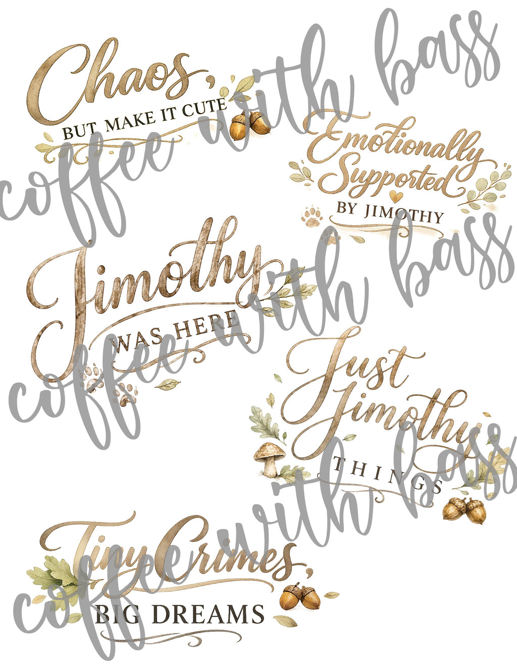 Jimothy the Raccoon Scrapbook Bundle | PNG Clipart, 12x12 Digital Papers & Word Art | Printable Junk Journal Kit | Commercial Use