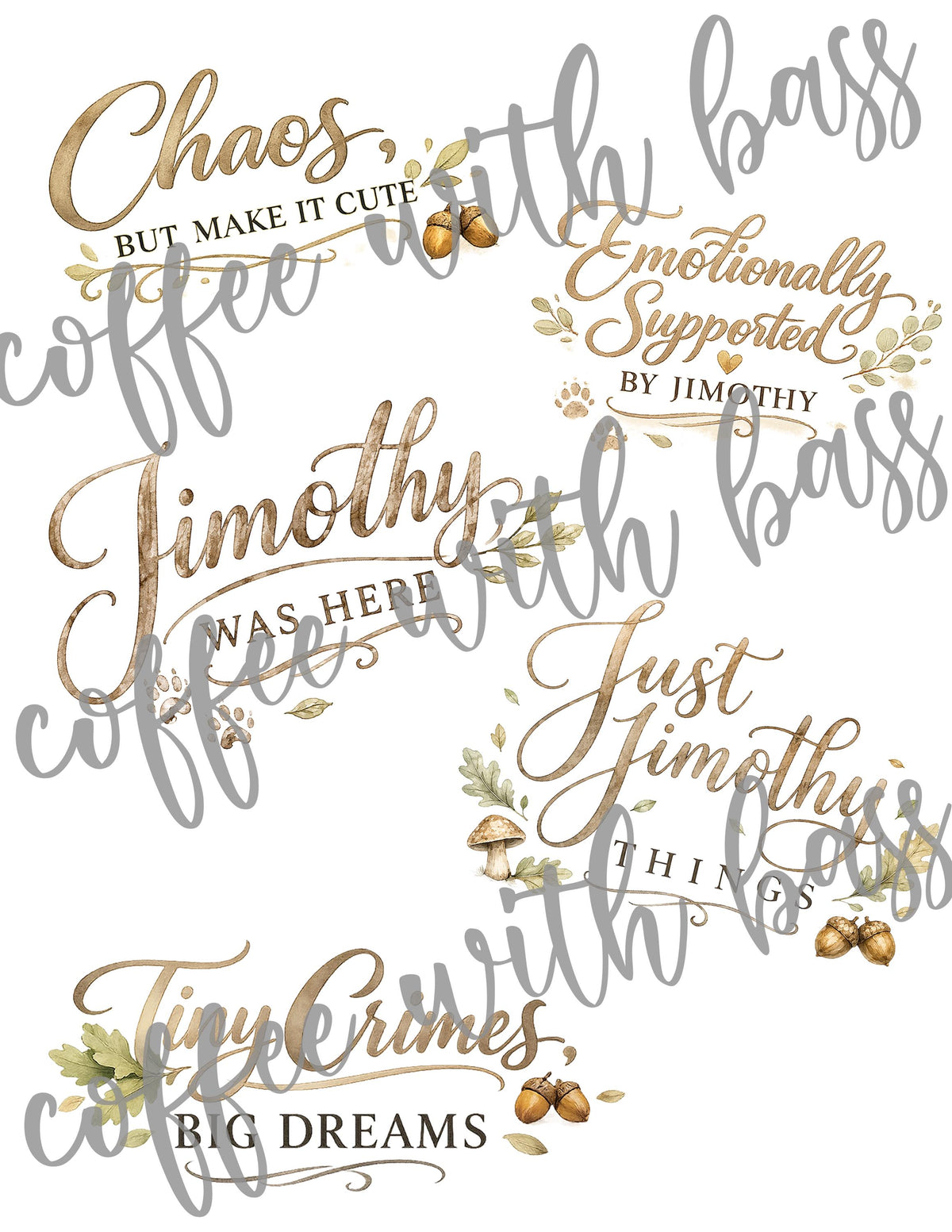 Jimothy the Raccoon Scrapbook Bundle | PNG Clipart, 12x12 Digital Papers & Word Art | Printable Junk Journal Kit | Commercial Use