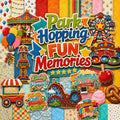 Park Hopping Fun Memories Scrapbook Kit | Papers, Elements, Word Art (Digital Download)