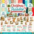 Christmas in Paradise Digital Scrapbook Kit | 25 PNG Clipart, 24 PNG & JPEG Papers, 15 Word Art Titles | Beach Christmas
