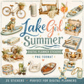 Lake Girl Summer Digital Word Art PNG, 14 Lake Life Titles, Summer Scrapbook Quotes, Lake Vacation Clipart, Digital Planner Titles