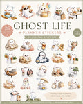 Ghost Life Planner Stickers | 26 Cute Ghost Digital Stickers | Transparent PNG | Cozy Watercolor Planner Stickers | Instant Download