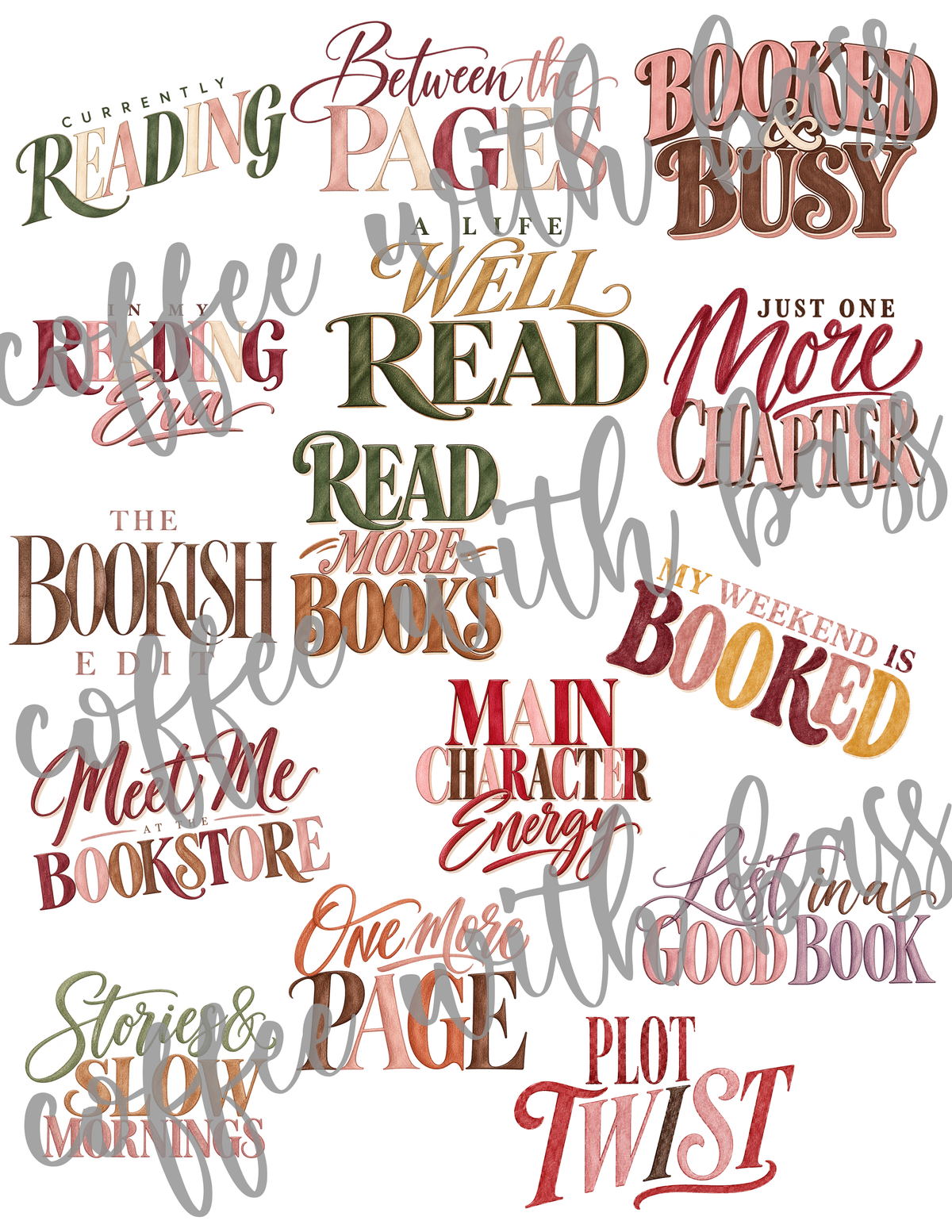 Between the Pages Digital Scrapbook Kit | Book Lover & Reading Scrapbook Bundle