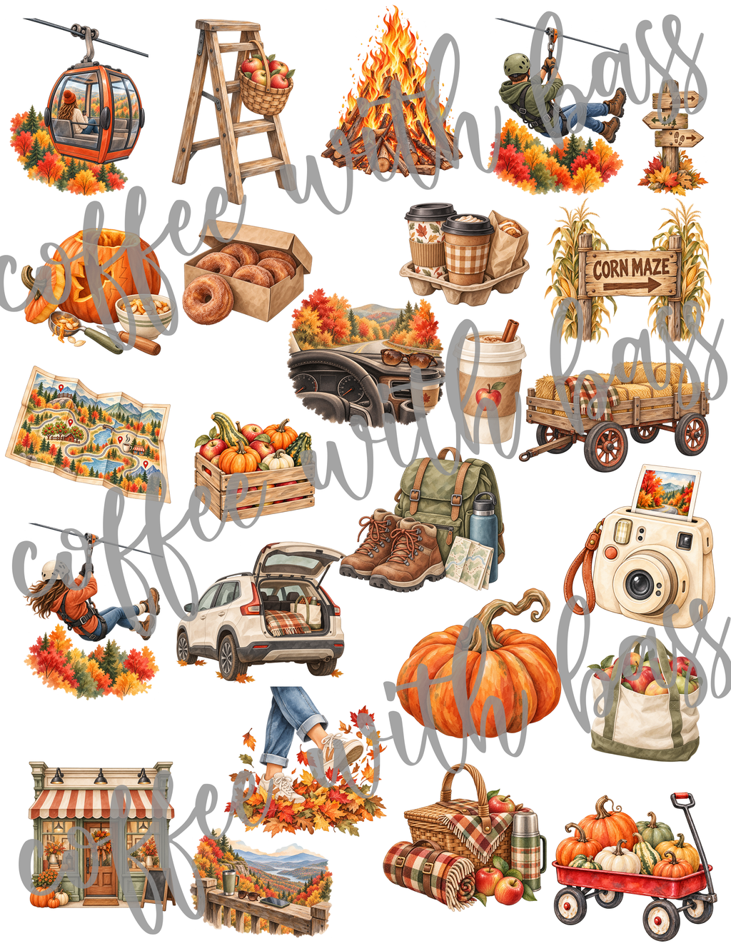 Chasing Fall Full Scrapbook Kit | Autumn Digital Scrapbooking
