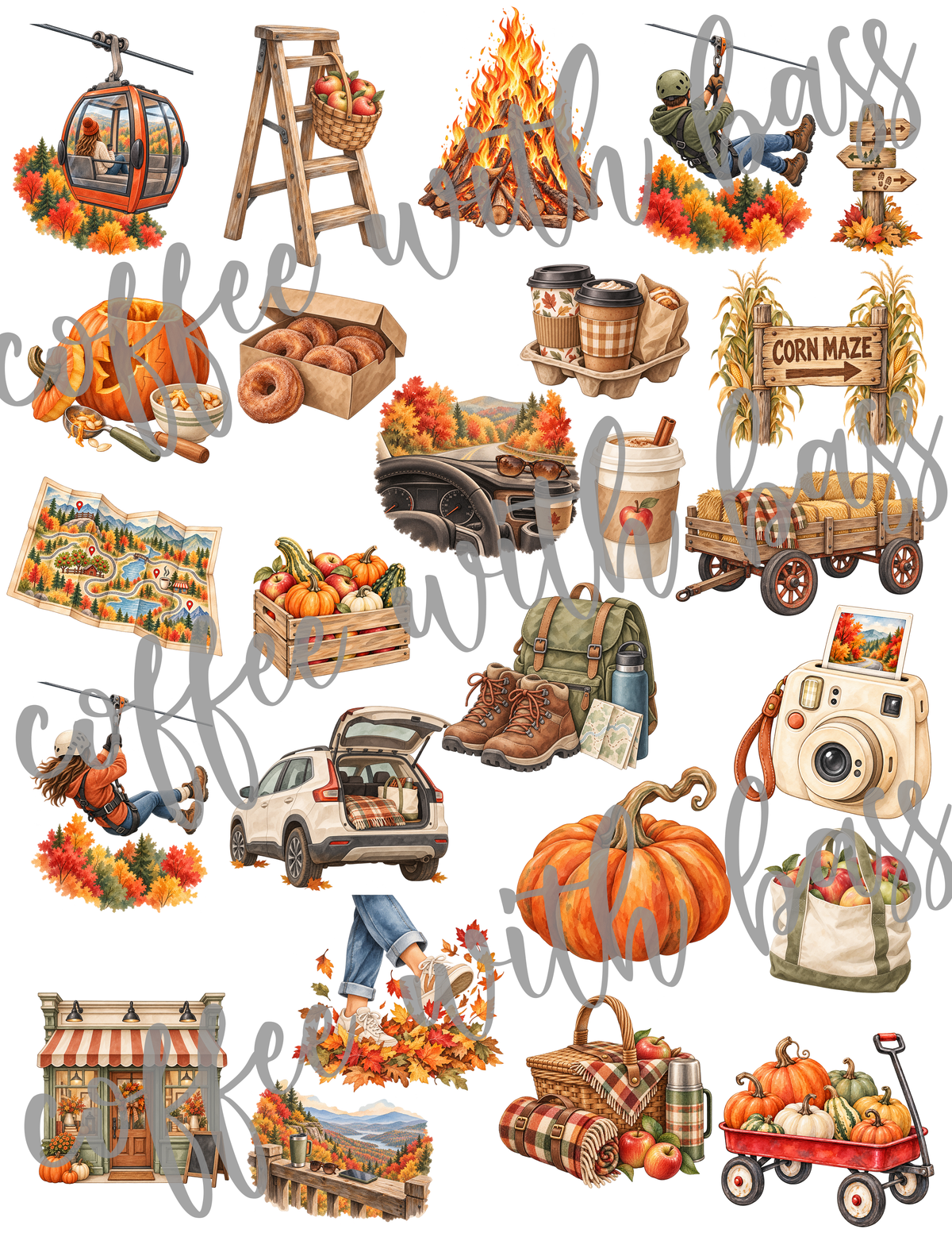 Chasing Fall Full Scrapbook Kit | Autumn Digital Scrapbooking