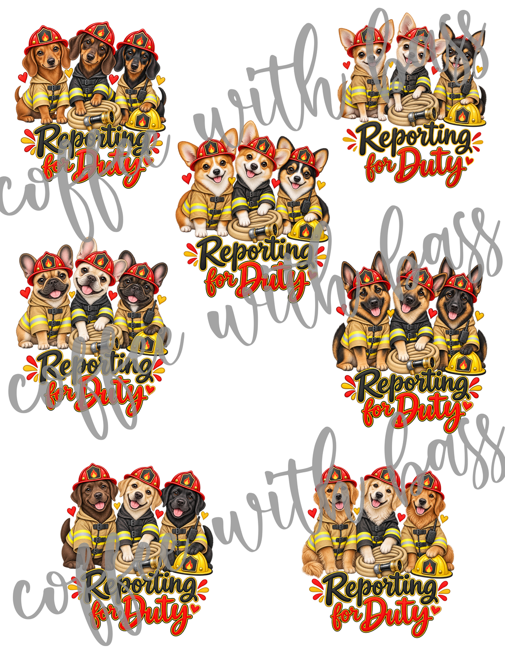 Paws on Duty – Medical & First Responder Dog PNG Bundle | 35 Designs