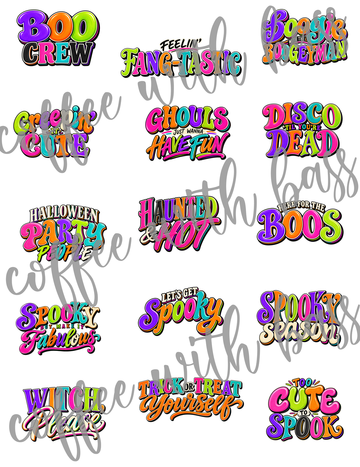 Trick or Chic Digital Scrapbook Titles & Word Art