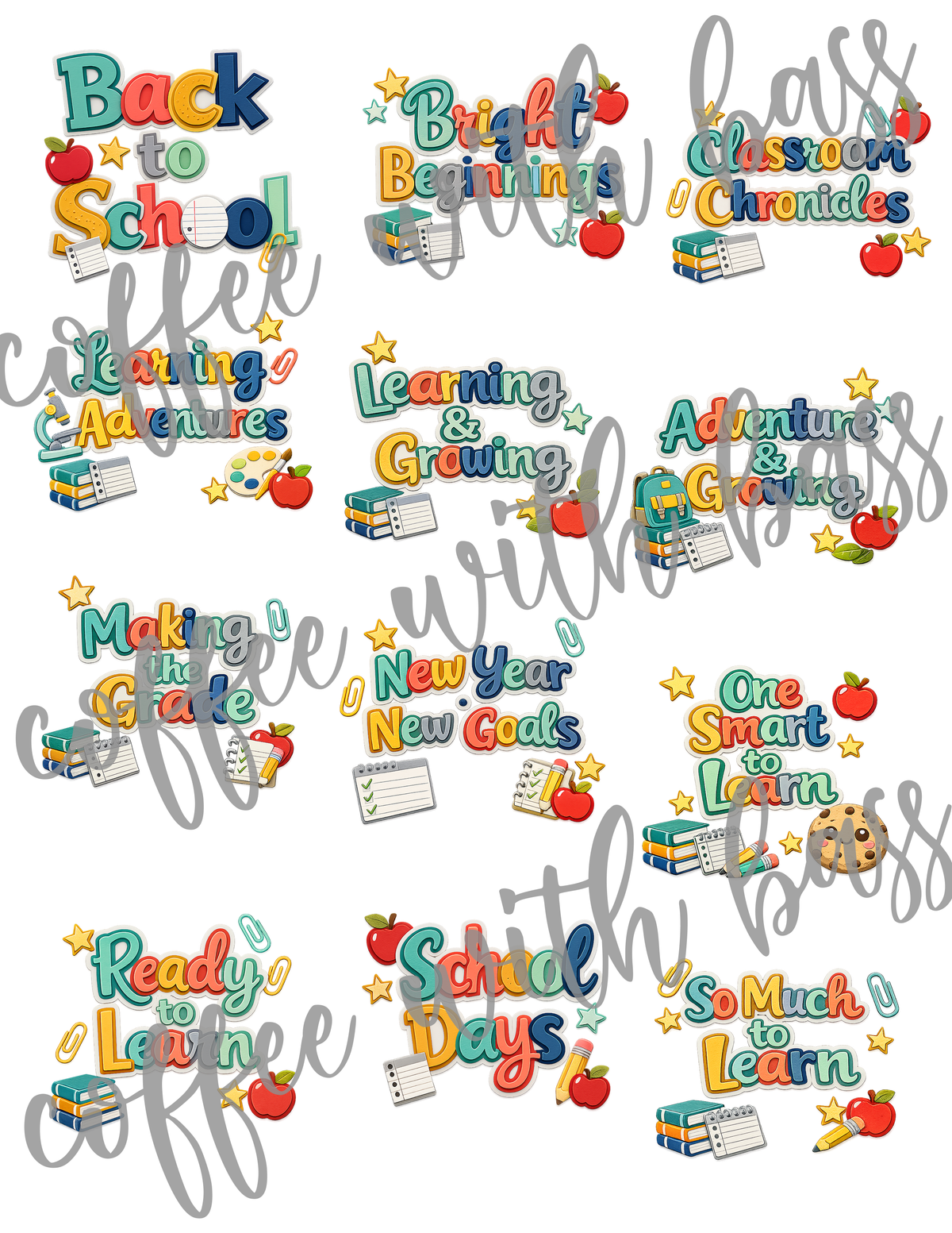 Back to School Full Kit | Digital Scrapbook Collection