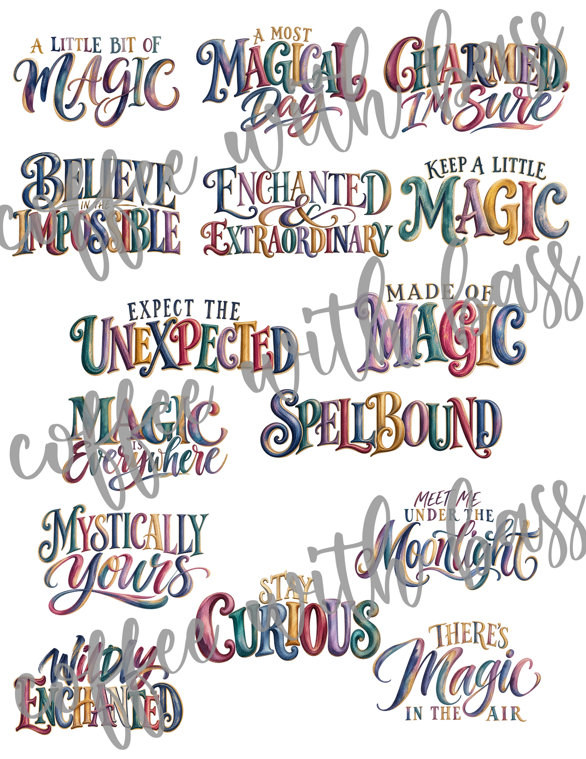 A Touch of Magic Digital Scrapbook Titles & Word Art
