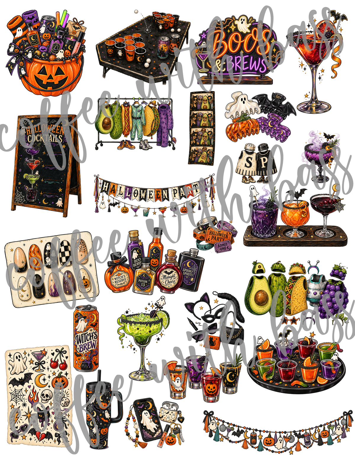 Spirited Digital Scrapbook Elements