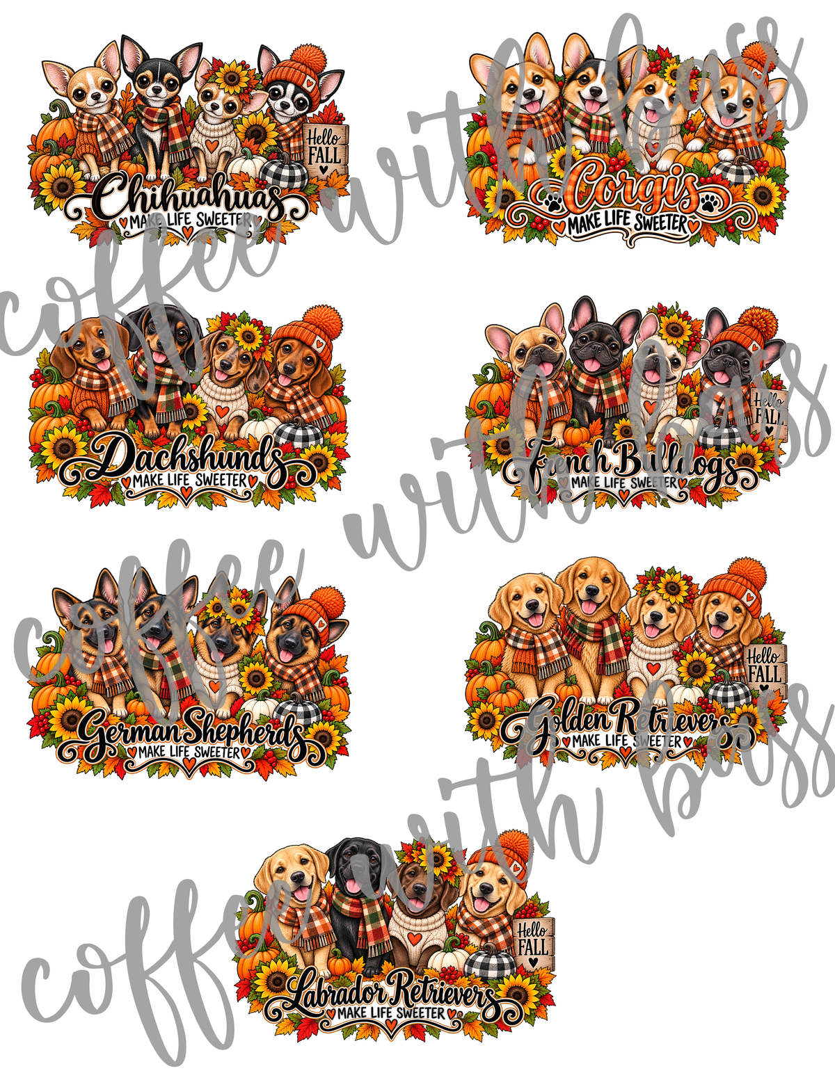 Paws Through the Holidays | 28 Dog PNG Designs